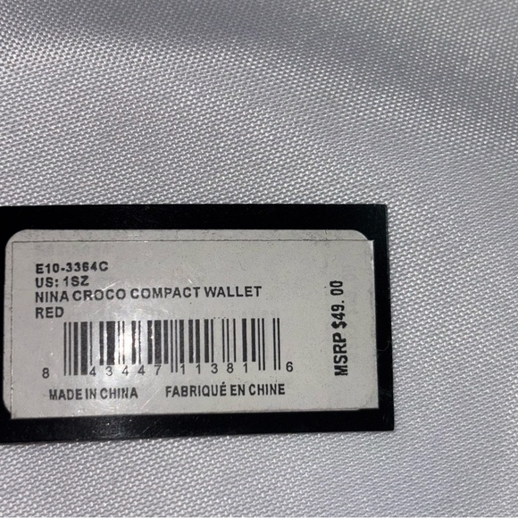 Bebe Red Croc-Embossed Wallet - Picture 5 of 12